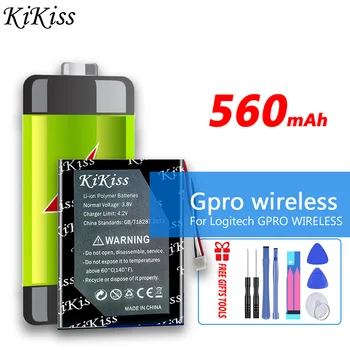 Батерия KiKiss капацитет 560 ма за безжична мишка Logitech GPRO, 3-жични цифрови батерии