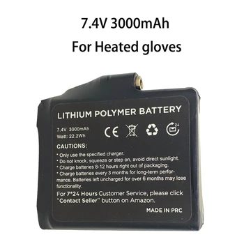 Батерия за ръкавици с топъл 7,4 3000 mah, литиево-полимерна батерия за обогревательного жилетка, чорапи с подгряване, батерия за защита от замръзване