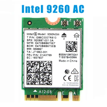 Безжичен за Intel 9260 WiFi 5 карти, Bluetooth 5,0 M. 2 9260NGW 2030 Mbps, 802.11 AC двойна лента 2,4 G 5G Windows 10 11 За преносими КОМПЮТРИ