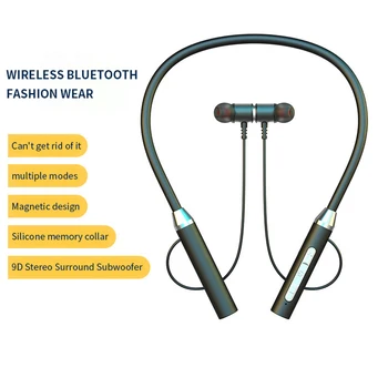 Безжична Bluetooth слушалка за закачане на врата Безжични слушалки сверхдлительного режим на готовност Спортни слушалки Bluetooth Fone