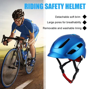 Велосипеден шлем Дишаща Велосипеден шлем със задно фенер Type-C USB Акумулаторна батерия Удароустойчив Велосипеден инвентар