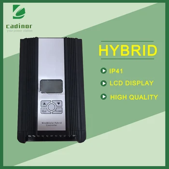 Ветро-слънчева хибриден контролер за зареждане на 12V 24V 48V 96V с USB-слънчев регулатор с голям LCD батерия IP41 PV