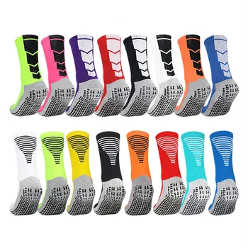 Висококачествени футболни чорапи с гърчове, мъжки и дамски спортни чорапи, нескользящая силиконова подметка, баскетболни и футболни чорапи