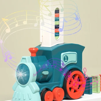 Влак, електрически автомобил, строителни блокове, детска игра с автоматична полагане забавни играчки, бебешки играчки 