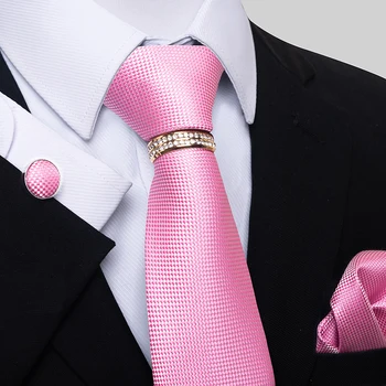 Вратовръзка за мъжете Модерен дизайн, празничен подарък, Вратовръзка, Квадрати в джоба, Комплект копчета за ръкавели, Вратовръзка, аксесоари за ризи, мъжки Коледен подарък