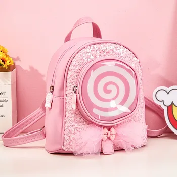Гореща Разпродажба, Нов Детски Малка раница за почивка и пътуване, Сладко чанта с подсветка от картун 