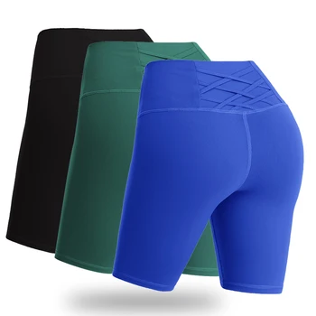 Дамски Секси Спортни къси Панталони за йога С висока талия, Безшевни Чорапи в стил Хип-ъп, Панталони за фитнес във фитнес залата, повдигащ, с джоб, Логото на поръчка