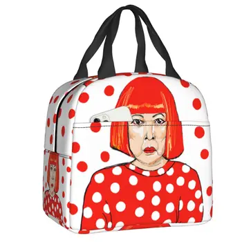 Дамски чанта за обяд в стил абстрактното изкуство Yayoi Kusama, термосумка-хладилник, термос-обяд-бокс, детска чанта за училище работа