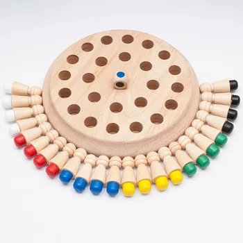Детска Дървена Фабрика пръчка С паметта на Шахматната игра Весел Блок Настолна игра, която разработва Цветна играчка за познавателните способности на Децата