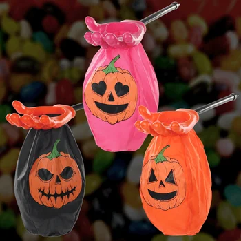 Детски подпори за бонбони, подарък за Хелоуин, чанта от тиква, творчески трик с чанта от тиква