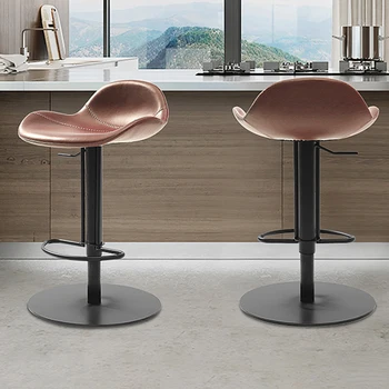 дизайнерски кухненски бар столове Дизайнерски стол за приемане на гости Регулируеми ресторант бар столове въртящо се кресло, шезлонг за бар, мебели HY