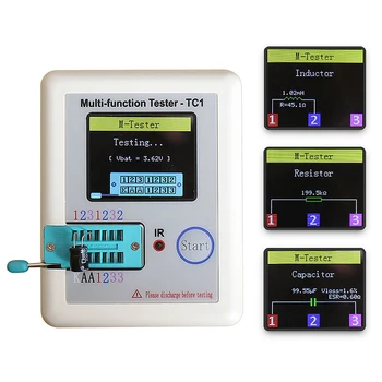 Електронен тестер за мултицет с цветен дисплей, с джобен размер за диод-триода