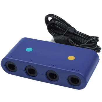 За геймпада Gamecube Адаптер за PC, Nintendo Switch Wii U 4 порта с режим Turbo и бутон Home, Без шофьор