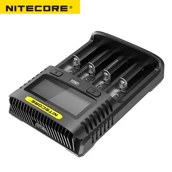 Зарядно устройство NITECORE UMS4 QC Бързо Зареждане с 4 Слота за Изход LCD дисплей За Зареждане на 18650 14500 16340 26650 21700 AA AAA