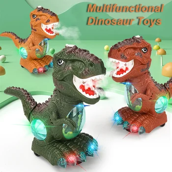 Играчките-модели на динозаври, ревущая музика и светлини, играчки за деца, ярки музика, животни навън, електронни спрейове с динозаври, домашни любимци за подарък