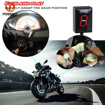 Индикатор за предаване на мотоциклет 1-6 LED Индикатор за Показване на Скорост на Предаване на Аксесоари за Kawasaki ER-6F KLE650 Ninja 250R Versys 1000 Z650