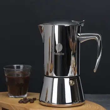 Кана за кафе moka от неръждаема стомана в италиански стил за приготвяне на еспресо кафе машина за домашно приготвяне, инструмент за приготвяне на кафе ръчно готвене