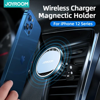 Кола номер Joyroom Магнитно безжично зарядно 15 W Qi Бързо зареждане за iPhone 13 12 11 Pro Max Бързо зареждане на Притежателя на телефона