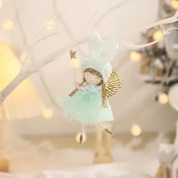 Коледна кукла-ангел, Коледна украса за дома 2023, Коледен орнамент, Декорация за коледната елха, Коледни подаръци, Коледа, Нова година 2024 Навидад