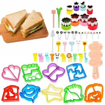 Комплект ножове за сандвичи, обяд-кутия от неръждаема стомана, Консумативи за обяд, аксесоари за деца, 45 бр., хранителни ножове за детски сандвичи