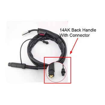Консумативи за заваръчна горелка 14AK Задната дръжка И конектор с кабел Аксесоари МИГ