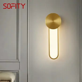 Лидице Модерен Вътрешен Латунная Стенни LED лампа 3 на Цвят, вътрешно Златен Мед стенни лампи, осветление за луксозен декор за хола