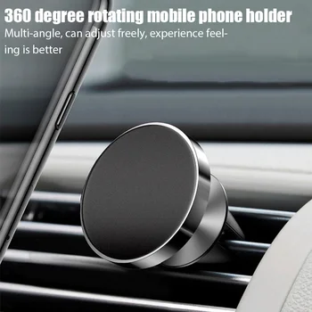 Магнитен Кола на Телефона Инсталиране на Магнитното Притежателя на вентилационна (противовакуумна) канална Скоба за Кола за Телефон iPhone 14 Samsung Xiaomi Притежателя на мобилен телефон