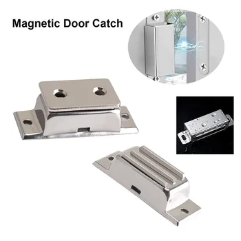 Магнитните ключалки на вратата на кухненския шкаф, магнити за защелке за гардероб, издънка от неръждаема стомана, Тиха, Не хлопающая фитинги