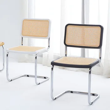 Минималистичные Трапезни столове от ратан, Офис Матиран пол, Модерни столове за всекидневна, Мебели за салон A1