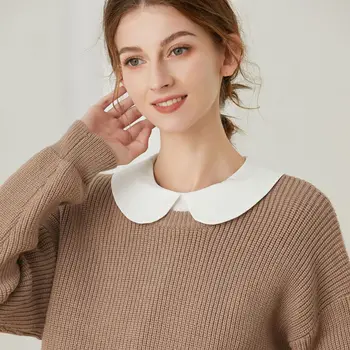 Многофункционален декоративен основен яка на риза за почивка с фалшиви яка за пуловери, украса за яката във формата на сладка кукла