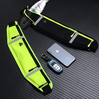 Многофункционална спортна чанта за бягане и фитнес на открито, водоустойчив невидима ультратонкая поясная чанта с три джоба