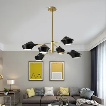 Модерен минимализъм Led висящи лампи Nordic Simple Полилеи Осветление за хол, трапезария, ресторант зала, кабинет