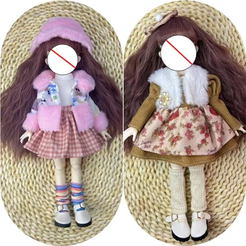 Модерен украшение за кукли 1/6 Bjd с обувки за обличане, комплект дрехи за кукли 30 см, рокля стил Лолита