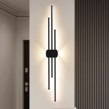 Модерният led, с монтиран на стената лампа за Спалня в Скандинавски Стил, Дълги светлини, монтиран на стената лампа, стая Декор, Стенно осветление