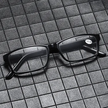Модни очила за четене с висока резолюция със защита от синя светлина, Компютърни очила с квадратни рамки за мъже и жени, лещи със защита от радиация + 1,0 ~ + 4,0
