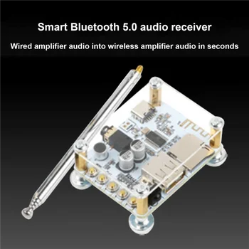 Модул аудиоприемника Bluetooth 5.0 + аудио кабел 3.5 мм + Дистанционно управление, Безжичен Авто Аудиоусилитель, аудио Радио, направи си сам