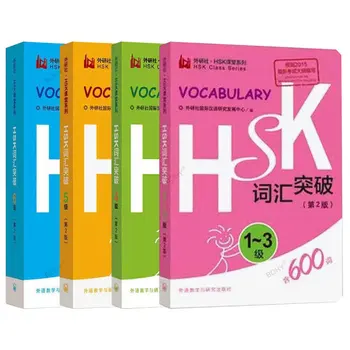 Научете китайски език на Ниво лексика HSK 1-6 Серия от тестове за студенти Hsk, Преносима покет книга