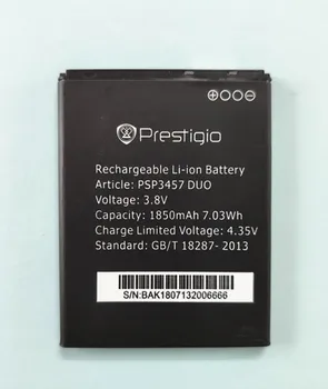 Нов Взаимозаменяеми Батерията е 1850 mah PSP3457 за Мобилен телефон Prestigio Wize F3 PSP3457DUO PSP3457 DUO