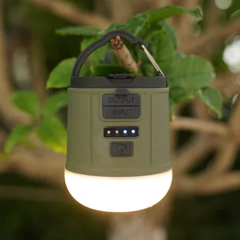 Нов многофункционален твърд лампа за палатка, уличен водоустойчив авариен лампа за къмпинг, преносима акумулаторна лампа туризъм