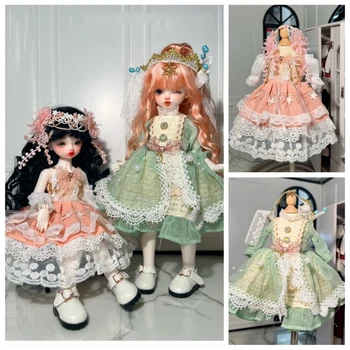Нов стоп-моушън облекло 30 см за 1/6 Дебелото кукли Bjd Sd, Скъпа Пола в стил принцеса, играчки за момичета 