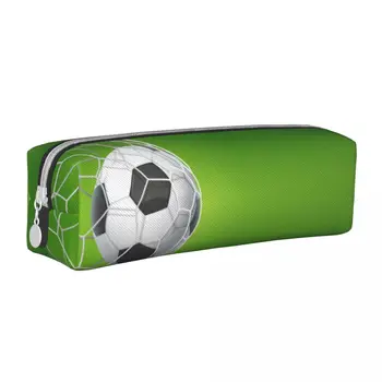 Нов Футбол Футболни Пеналы Зелени Топки Спортни Пеналы Дръжка за Студенти с Голям Капацитет Чанти за Моливи Ученически Подаръци Канцеларски материали