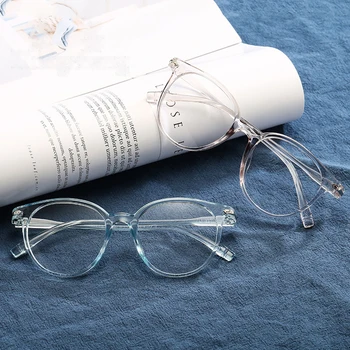 Ново записване, Рамки за очила компютър, Женски, Мъжки, Кръгли очила с защита от синя светлина, Блокиране на слънчеви Очила, Оптични очила за очила