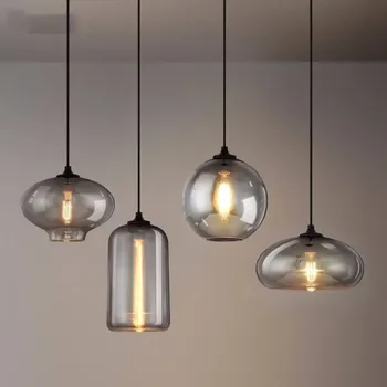 Окачен лампа Nordic Hanging Loft Glasslustre E27/E26 за кухня, ресторант, спалня, Декоративен окачен лампа за интериора
