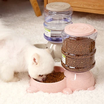Опаковка вода за кучета, автоматична ясла за домашни любимци, купа за ориз, за котки, купа за кучета, диспенсер за вода за плюшени котки, 3,8 л, голямо куче