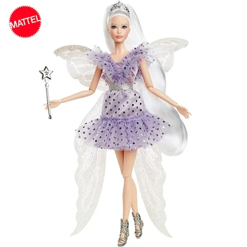 Оригинална маркова кукла Барби Mattel, феята на зъбките, лилава пола в изпъстрени с крила, аксесоари за щеки, играчки за момичета, събиране на подаръци