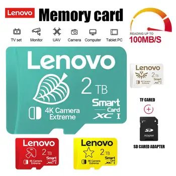 Оригиналната Високоскоростна карта Lenovo Micro TF SD Card 2 TB 1 TB 512 GB, Клас 10 по SD/TF Flash-карта Памет За Psvita Phone Camera Drone Tablet