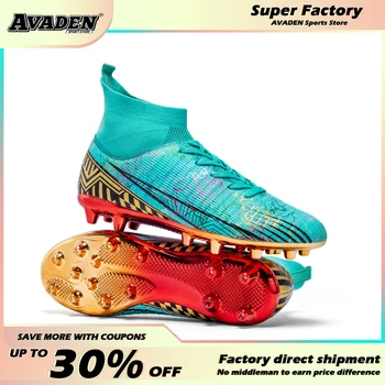 оригинални футболни обувки Професионални футболни обувки с нескользящими дълги нокти за възрастни, Спортни Маратонки за футзала, мъжки футболни обувки EUR34-46