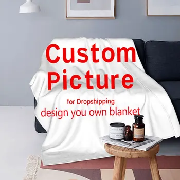 Потребителски персонални снимка, за да хвърли едно одеяло персонализирани печат DIY декоративни разтегателен одеяло зимни декорации за спални покривка за дивана
