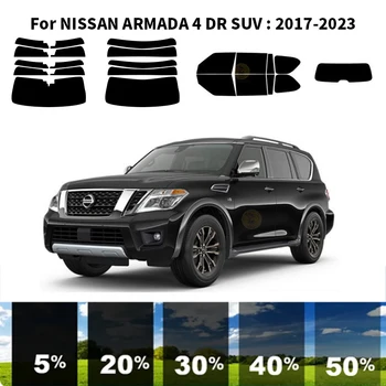 Предварително обработена нанокерамика Комплект за UV-оцветяването на автомобилни прозорци Автомобили фолио за прозорци на NISSAN ARMADA 4 DR SUV 2017-2023
