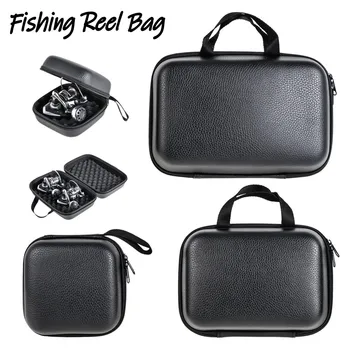 Преносима чанта за риболовната макара ЕВА, устойчив на удари Водоустойчив калъф за сонда, Калъф за съхранение на риболовни принадлежности на 1-2 риболовни макари